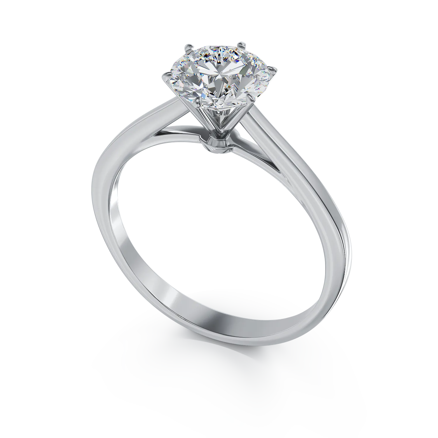 18K fehérarany eljegyzési gyűrű 1.02ct pasziánsz gyémánttal