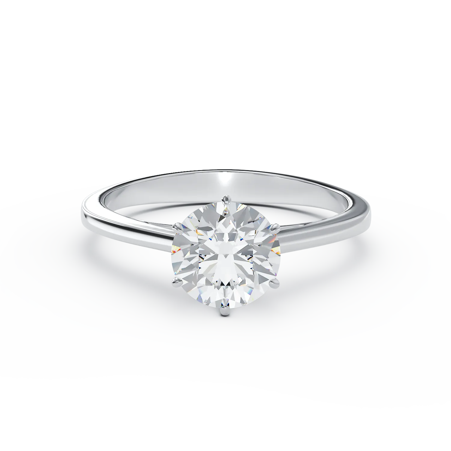 18K fehérarany eljegyzési gyűrű 1.02ct pasziánsz gyémánttal