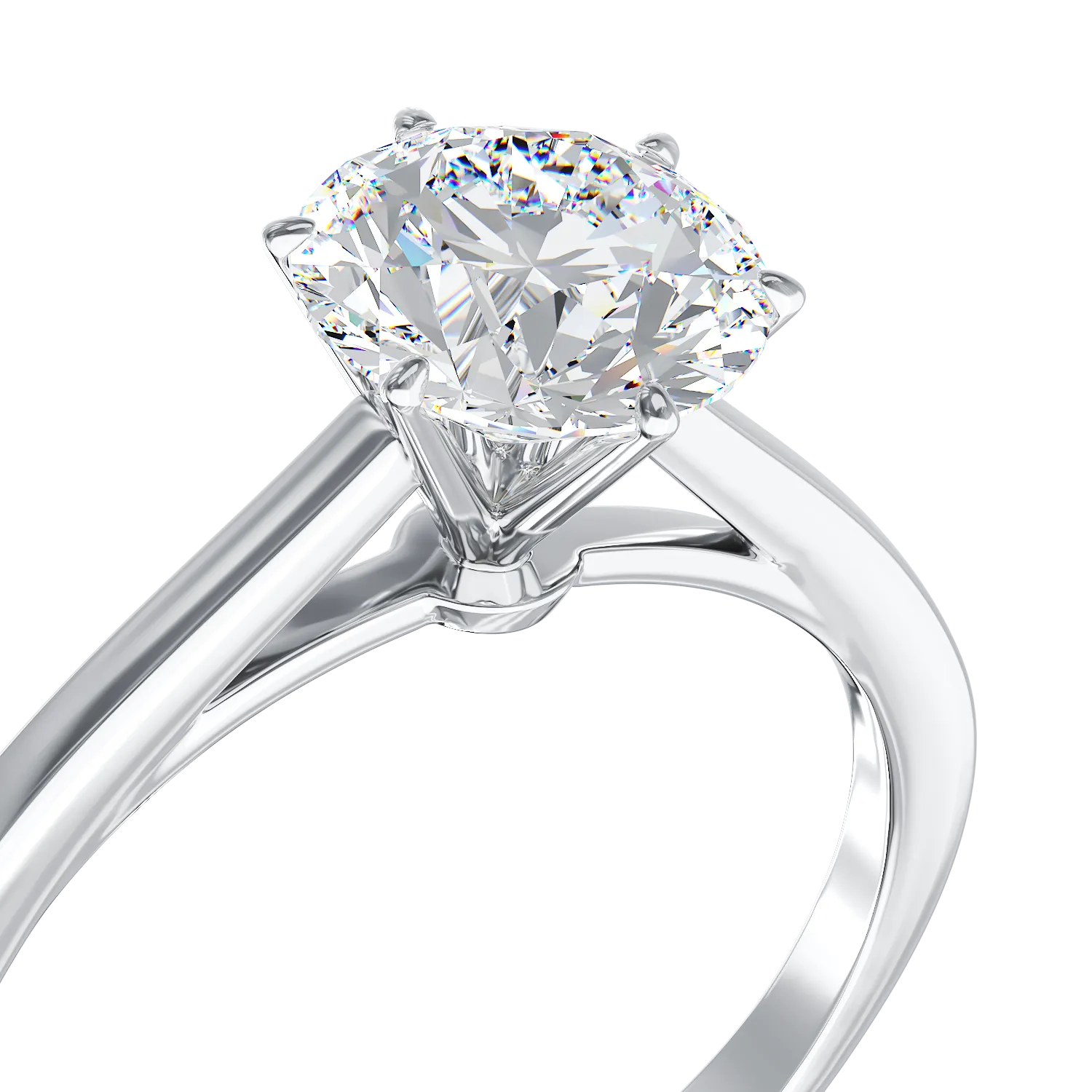 18K fehérarany eljegyzési gyűrű 1.02ct pasziánsz gyémánttal