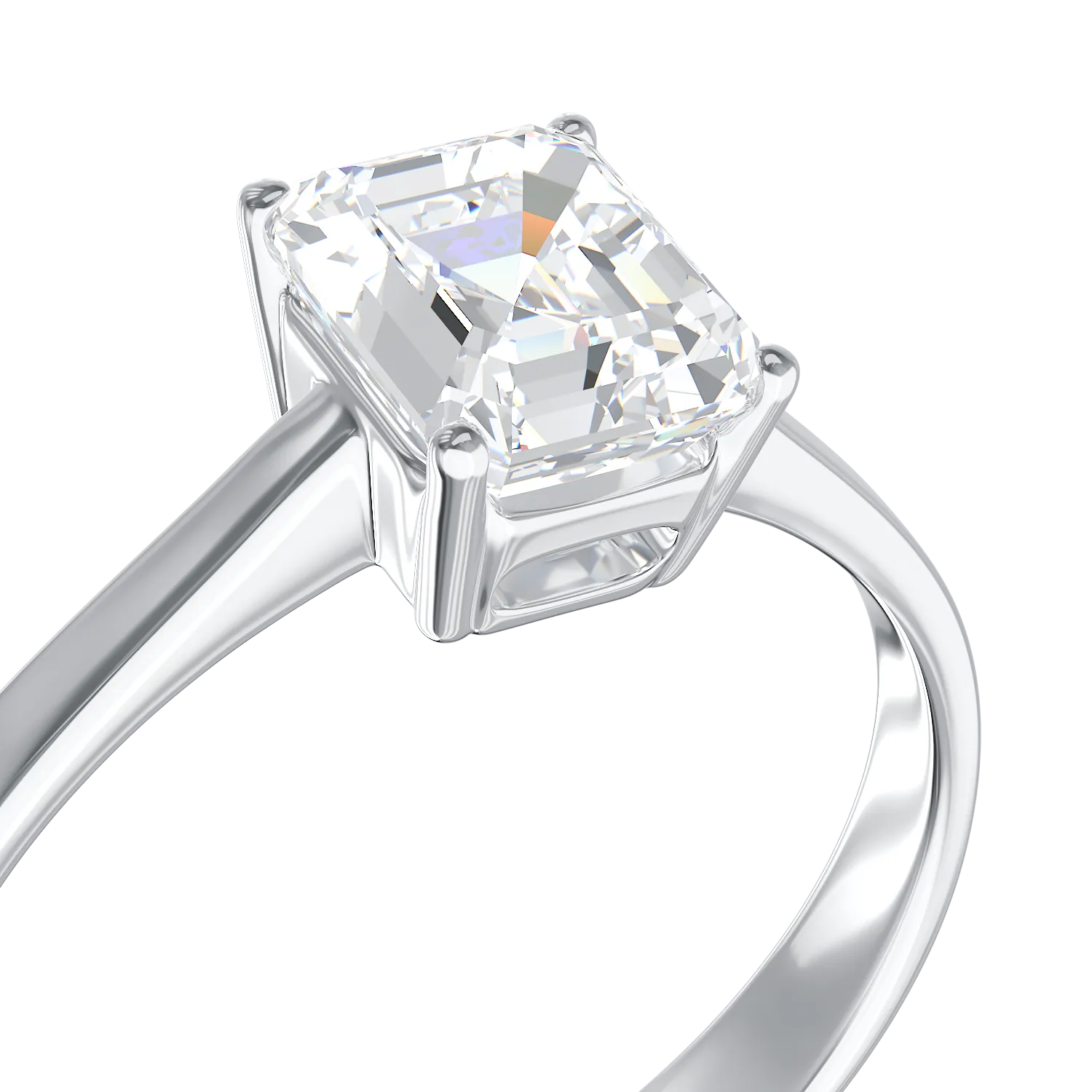 18K white gold engagement ring with a 1.11ct solitaire diamond