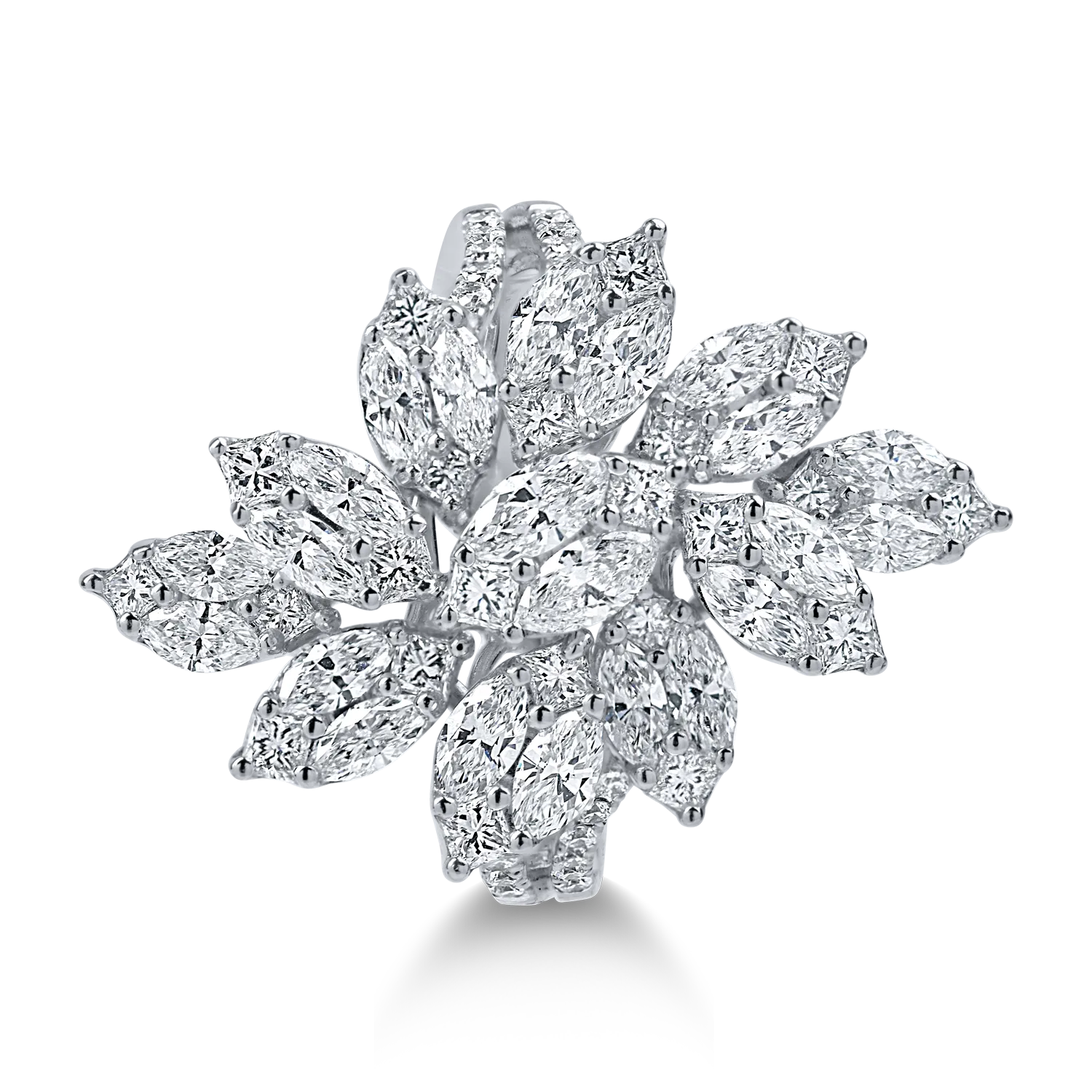 Пръстен от бяло злато с 2.3ct диаманти