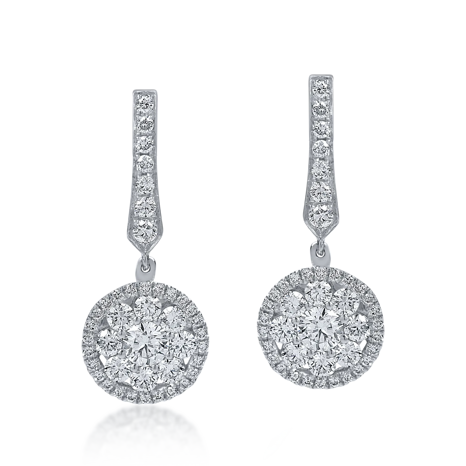 White gold earrings with 1.15ct diamonds