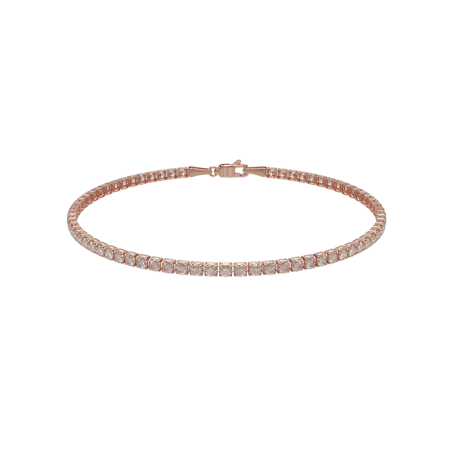 Bransoletka tenisowa w kolorze różowego złota-158140