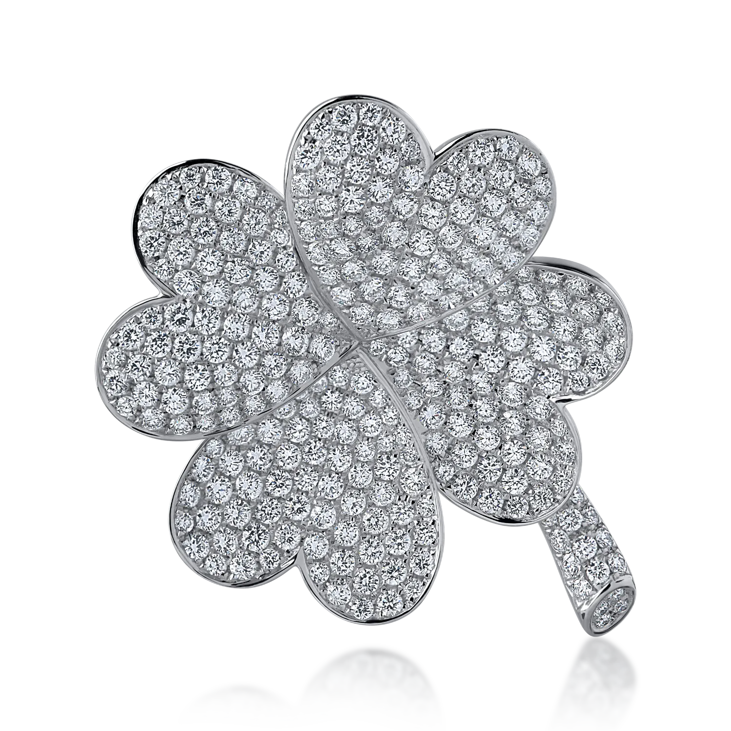 Brosa din aur alb cu diamante de 3.54ct-153472