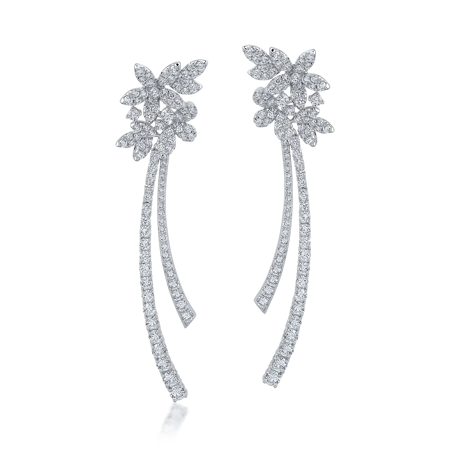 Cercei din aur alb cu diamante de 2.915ct-153488