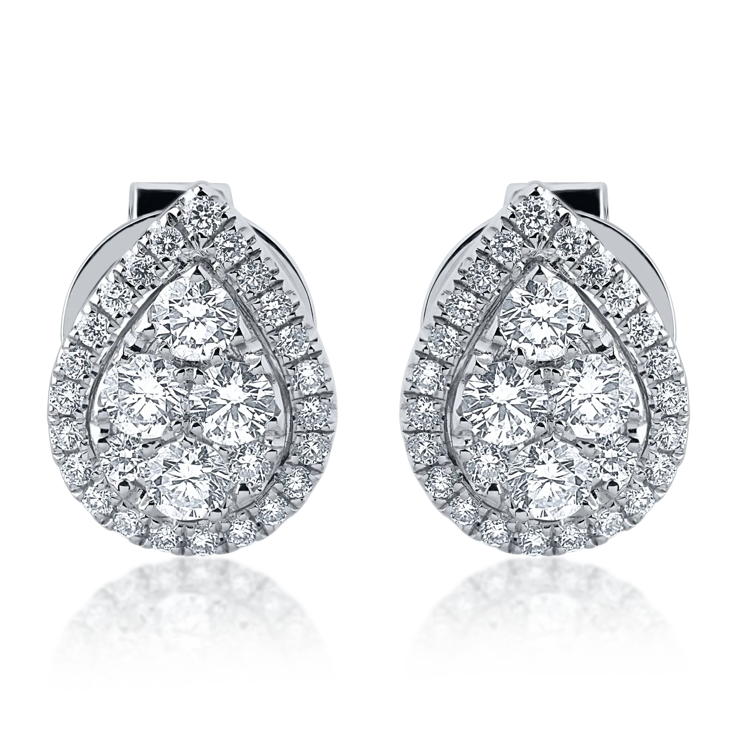 White gold earrings with 2.641ct diamonds