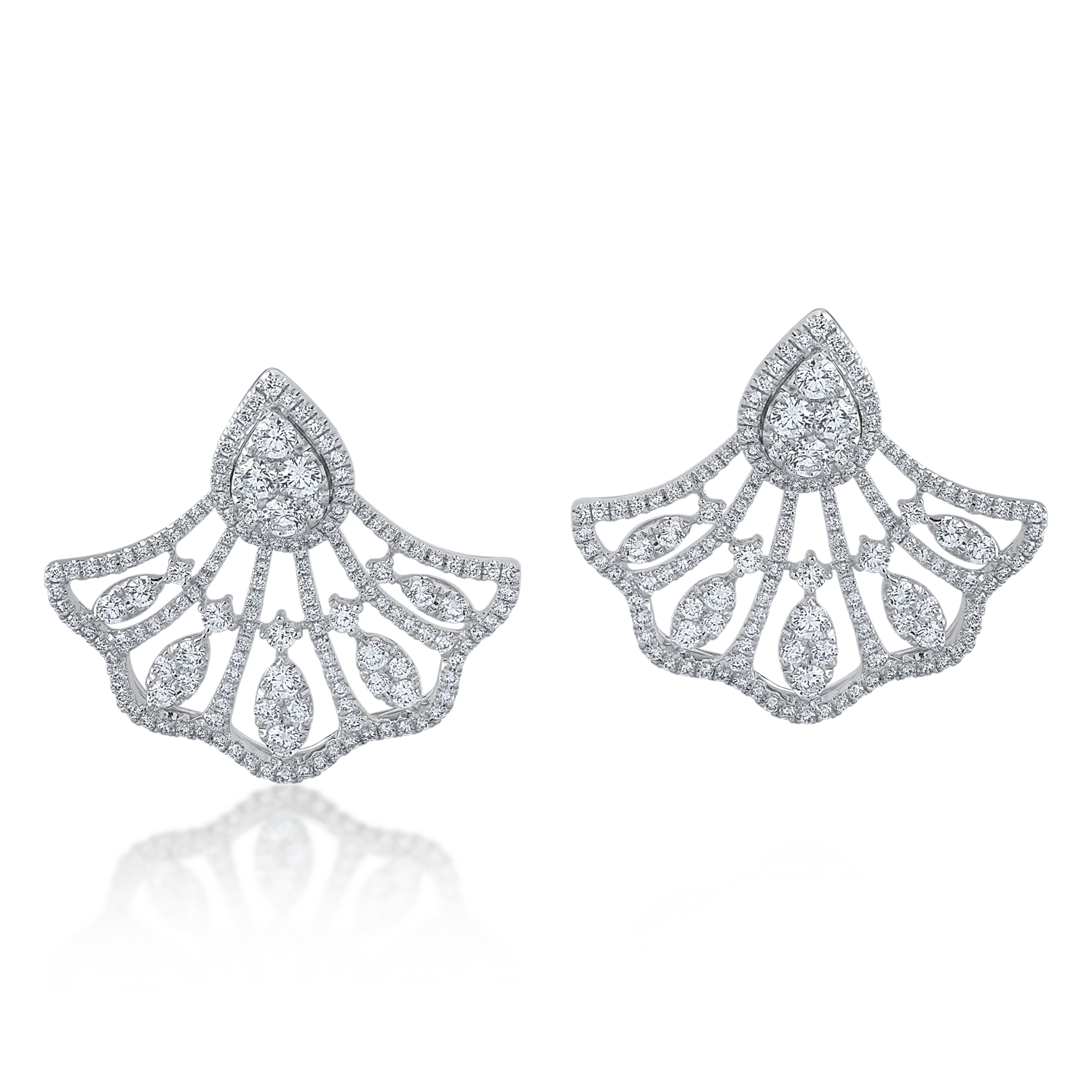 Cercei din aur alb cu diamante de 2.641ct-153492