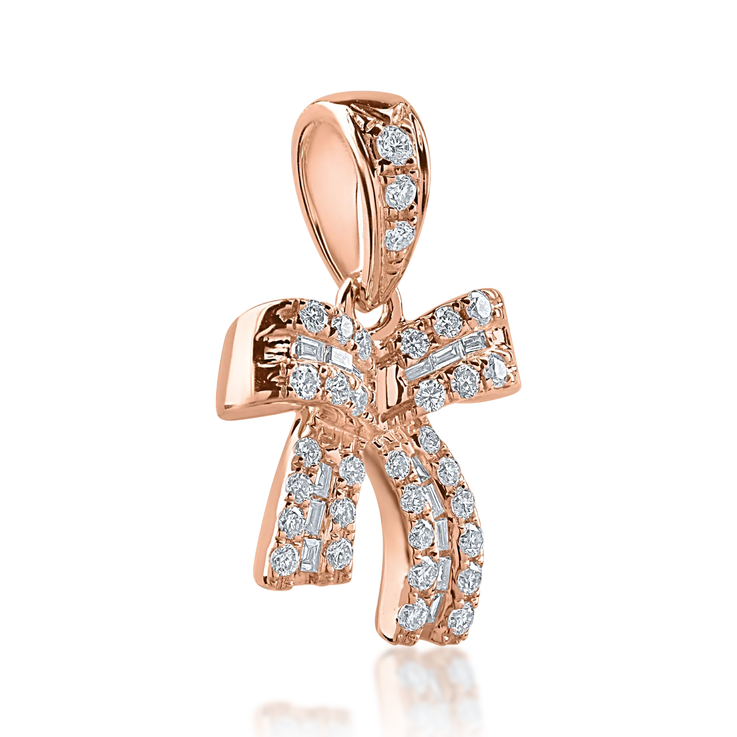 Rózsarany medál 0.18ct gyémántokkal