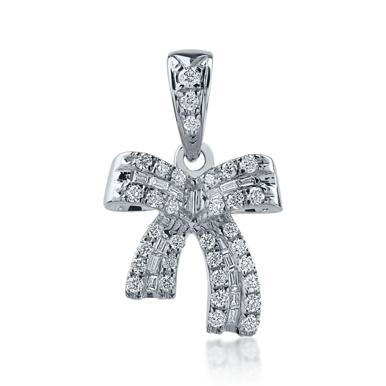 Zawieszka z białego złota z diamentami o masie 0.19ct