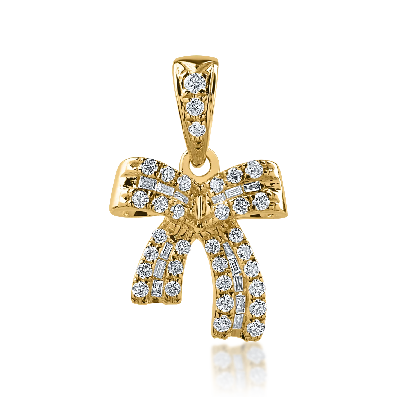 Yellow gold pendant with 0.18ct diamonds