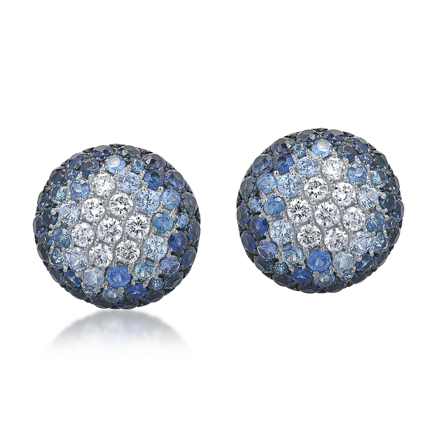 White gold earrings with 1.63ct sapphires and 0.28ct diamonds