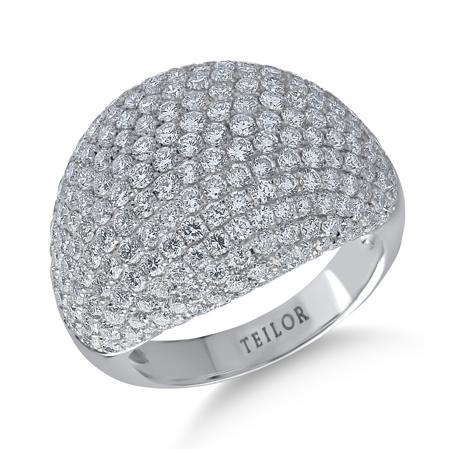 18K fehérarany gyűrű 4.19ct gyémántokkal