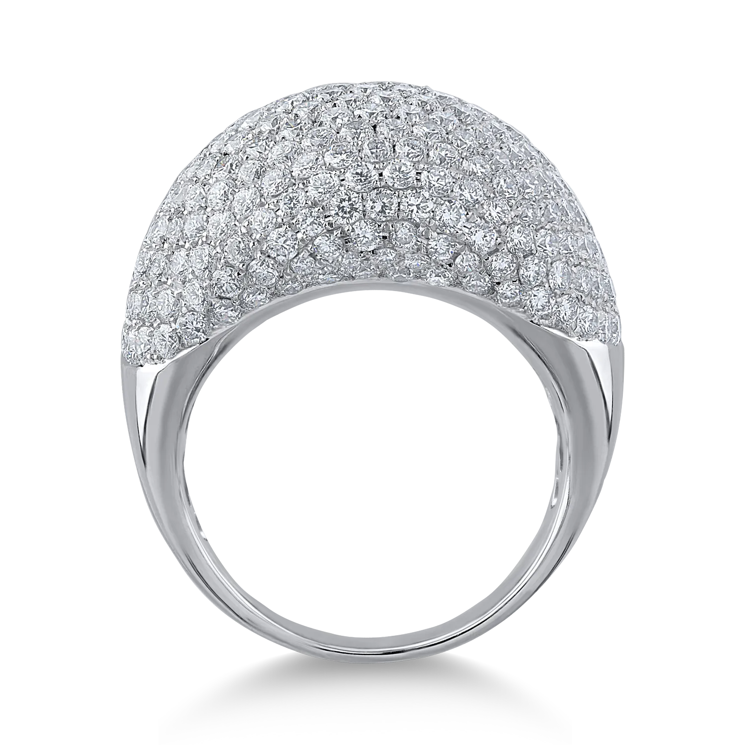 18K fehérarany gyűrű 4.19ct gyémántokkal