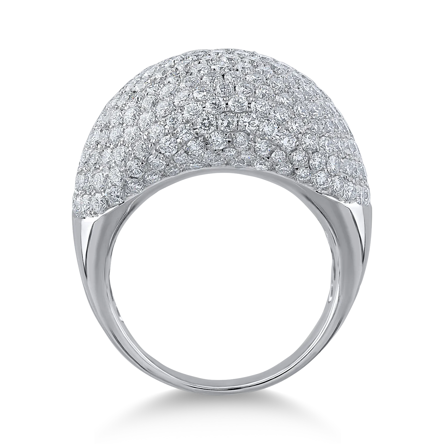Inel din aur alb cu diamante de 4.19ct - imagine 2