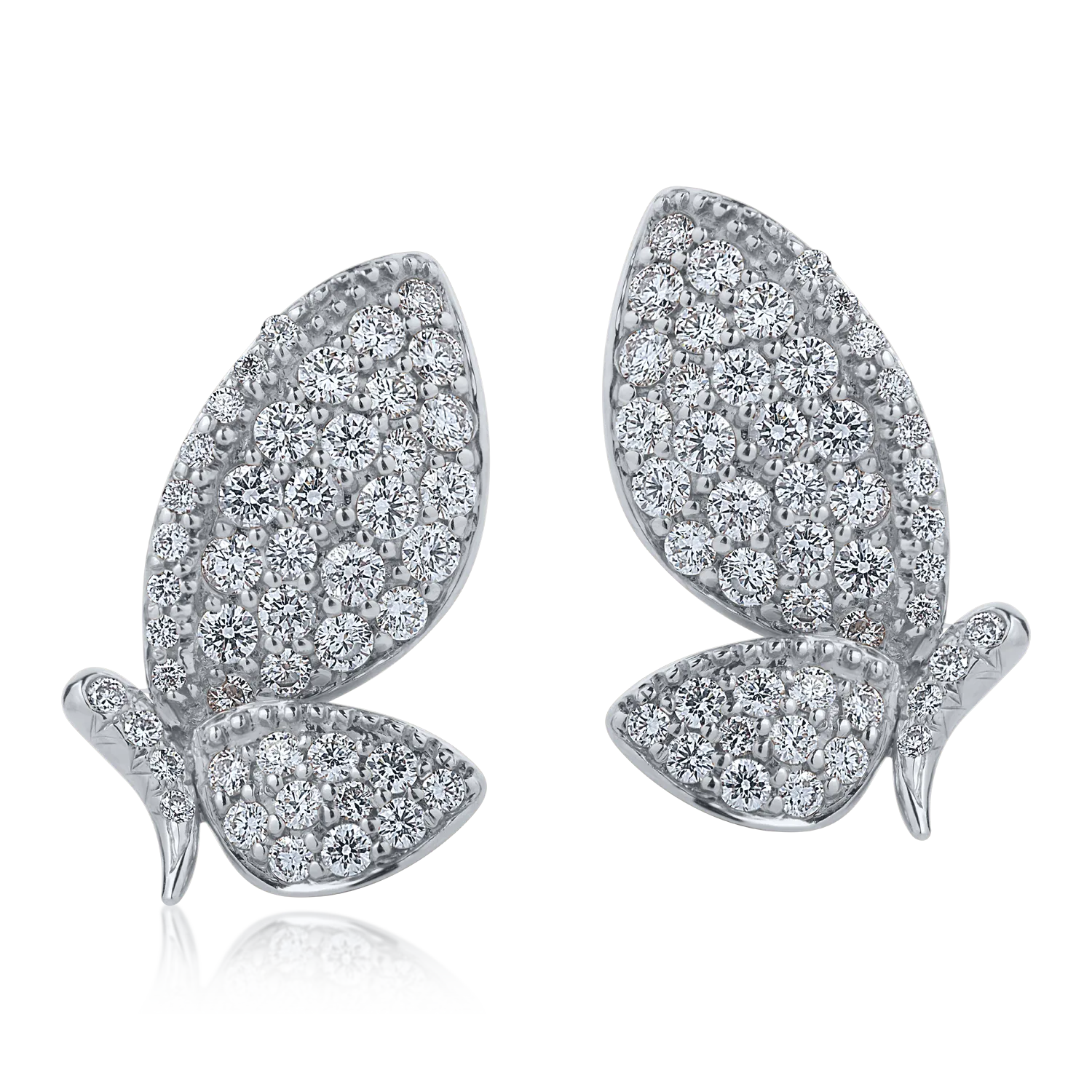 White gold earrings with 1ct diamonds