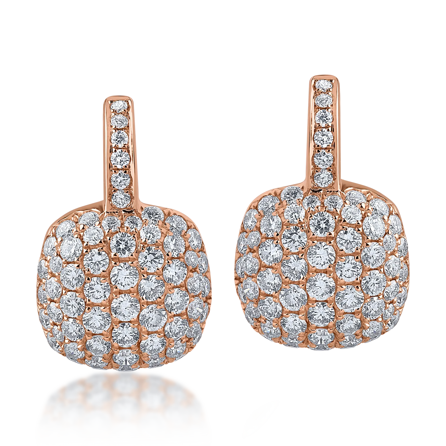 Cercei din aur roz cu diamante de 1.65ct-153568