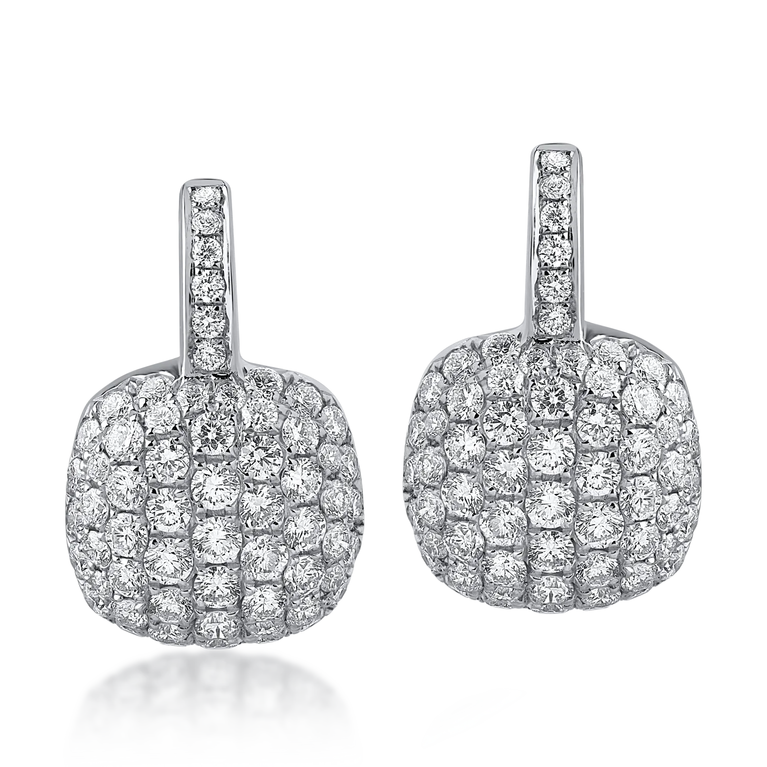 Cercei din aur alb cu diamante de 1.65ct-153564