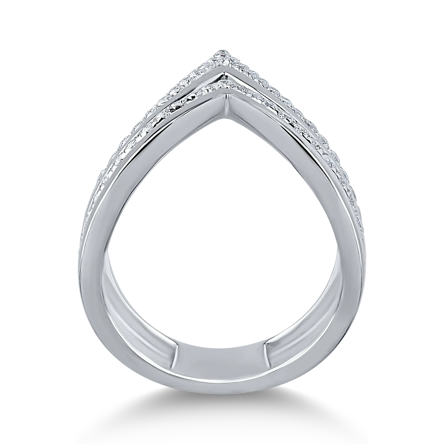 Fehérarany gyűrű 0.6ct gyémántokkal