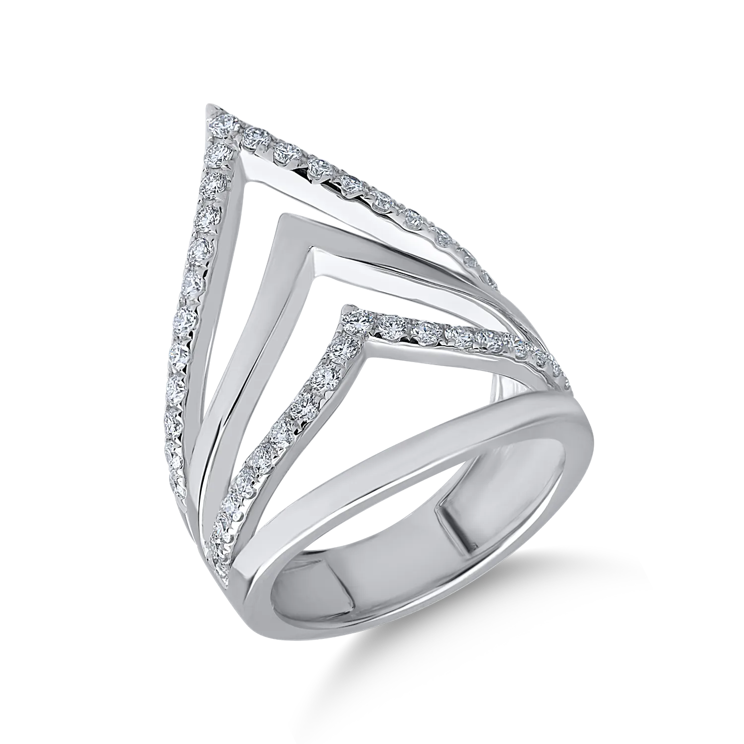 Teilor Inel din aur alb cu diamante de 0.84ct