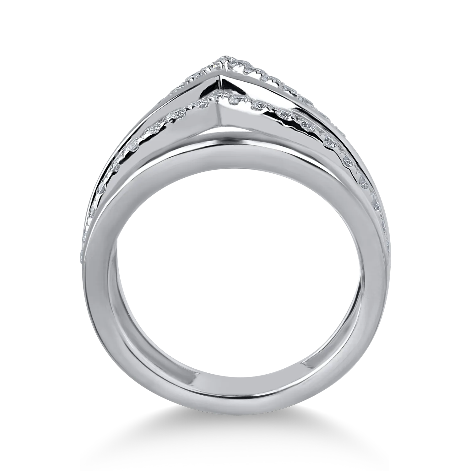 Пръстен от бяло злато с диаманти 0.84ct