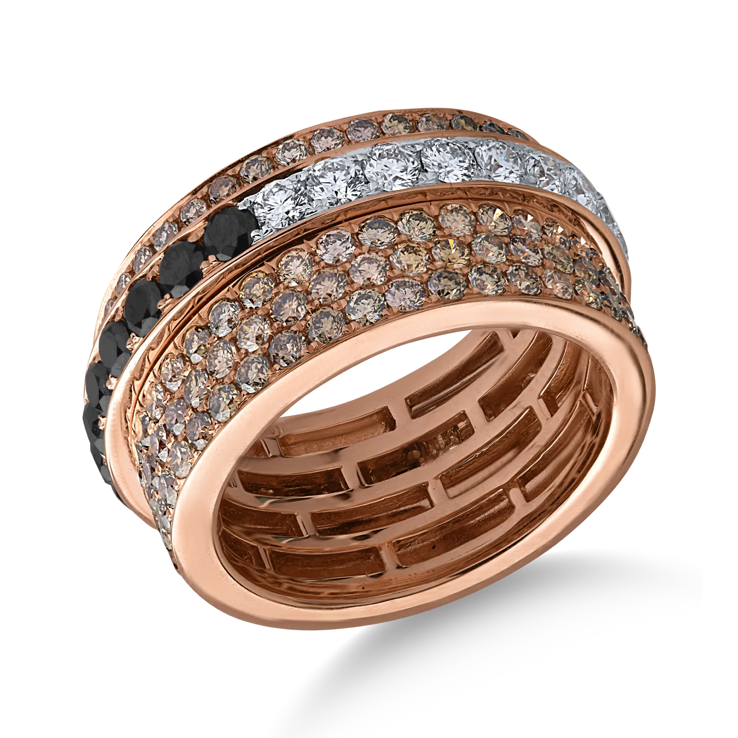 Rose gold ring with 3.18ct diamonds