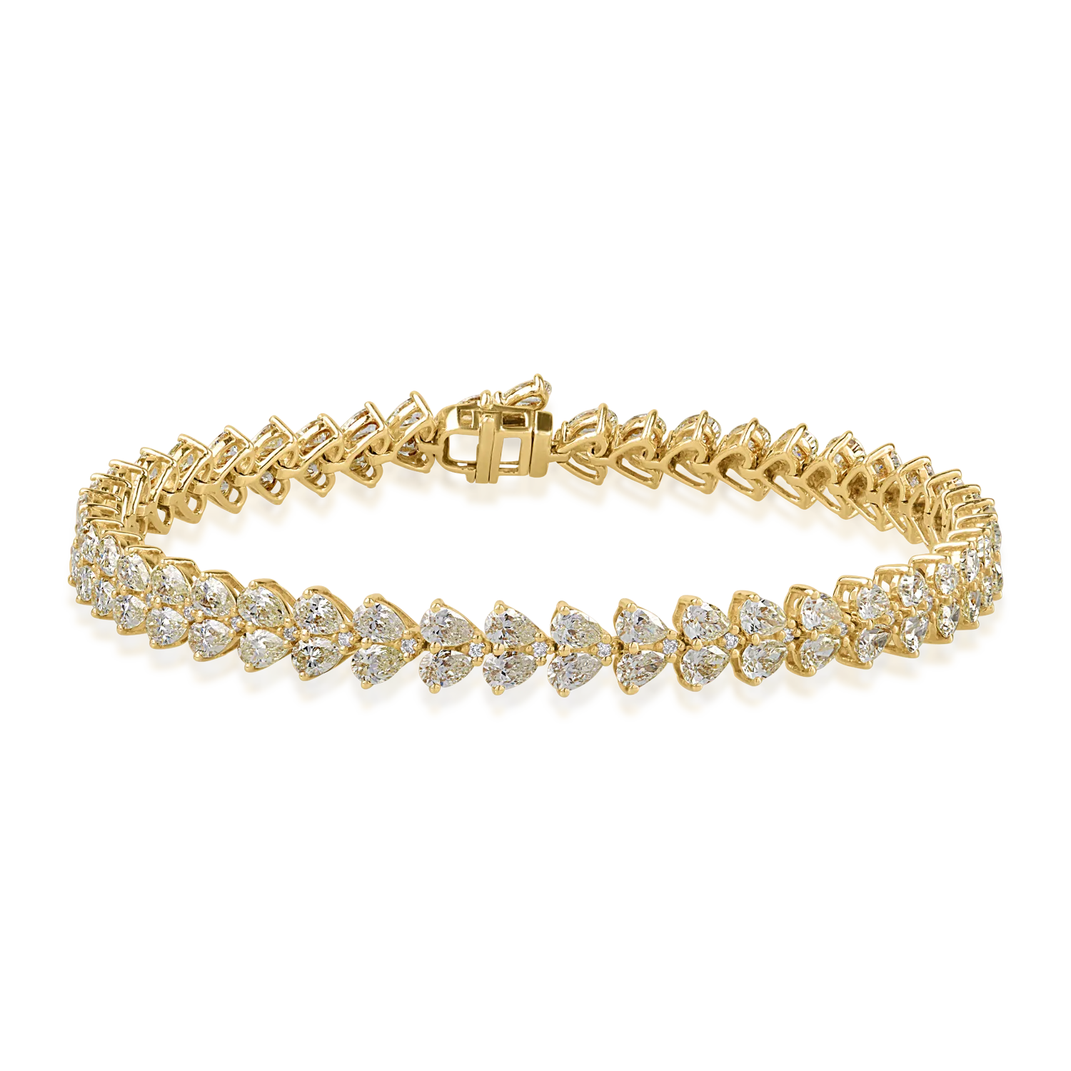 Yellow gold bracelet with 7.21ct diamonds