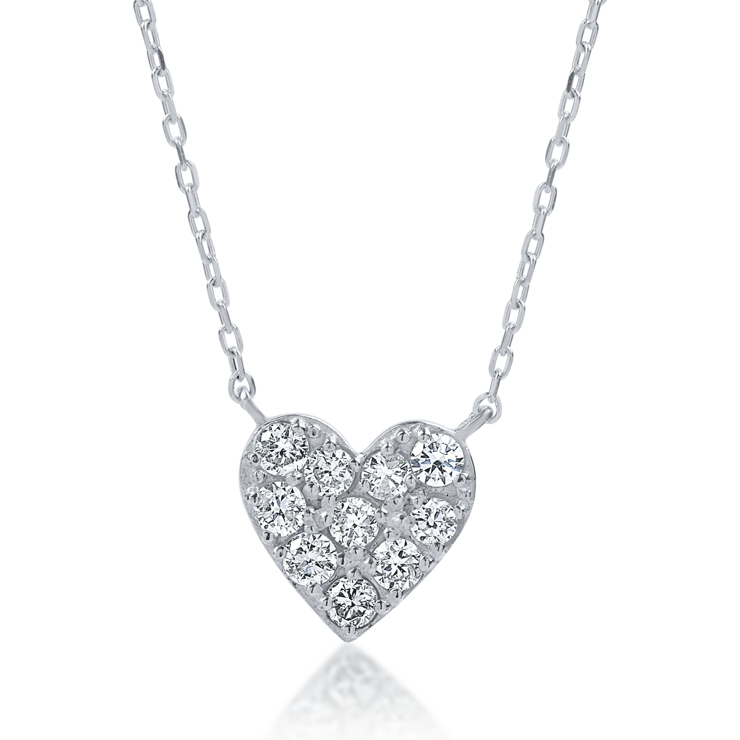 White gold pendant necklace with 0.2ct diamonds-153648
