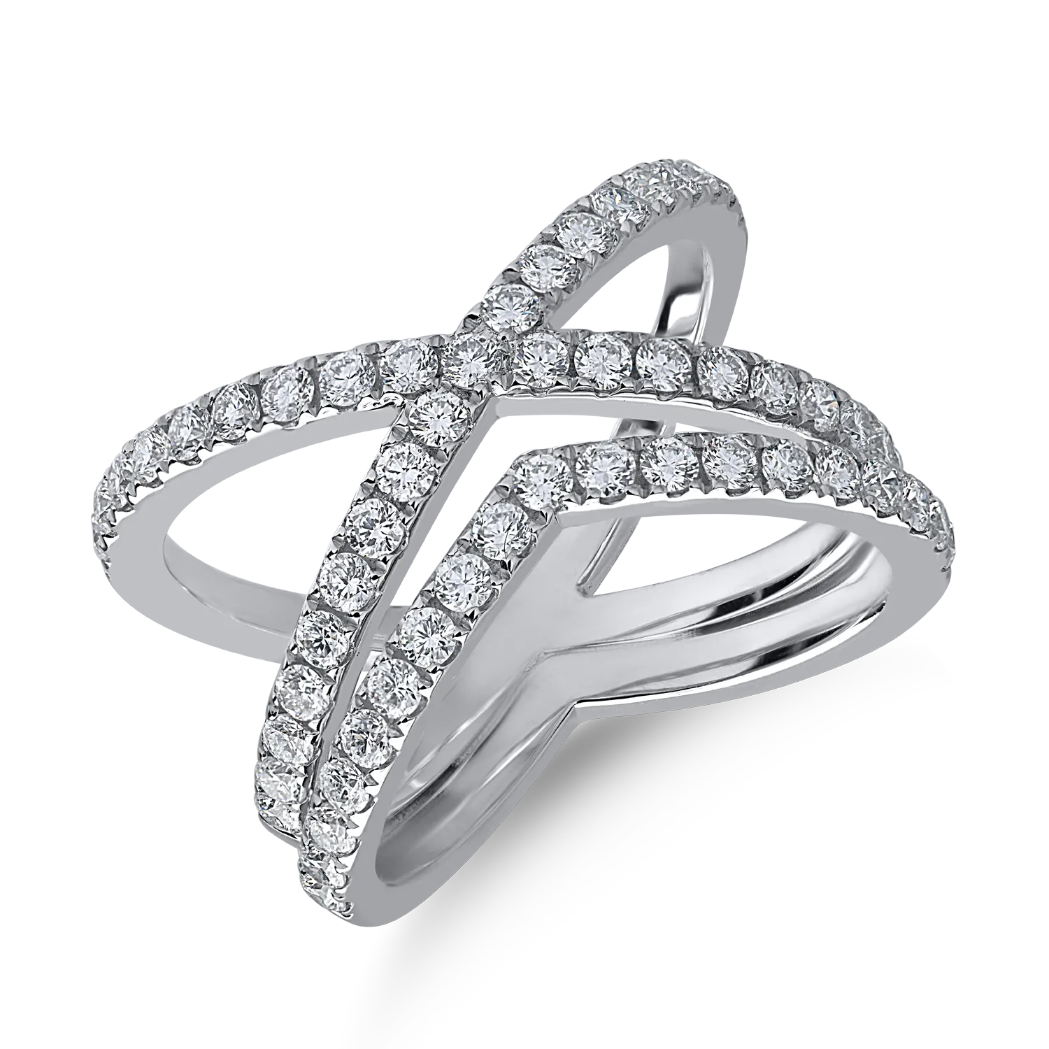 Inel din aur alb cu diamante de 1.11ct-153653