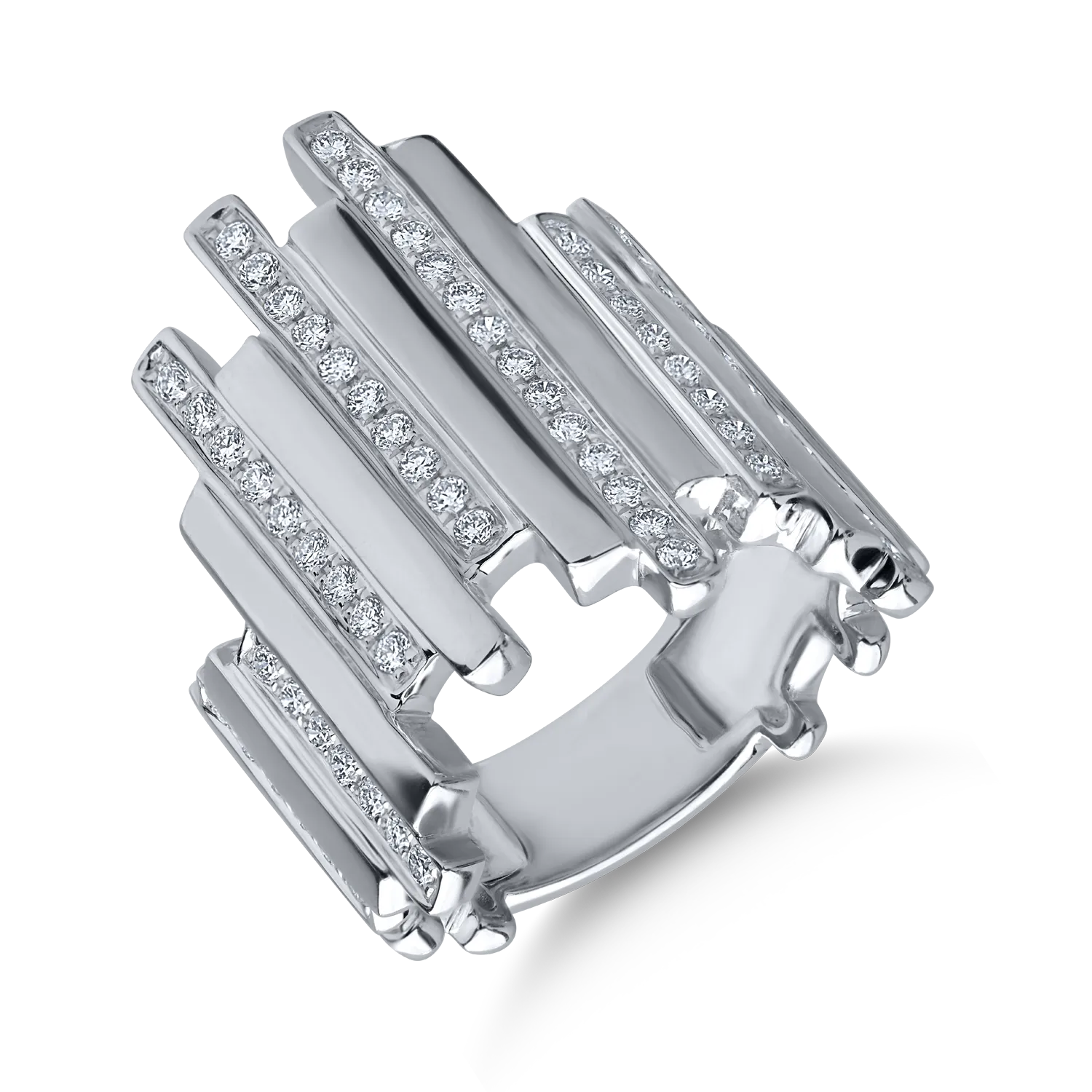 Пръстен от бяло злато с 0.71ct диаманти-153659