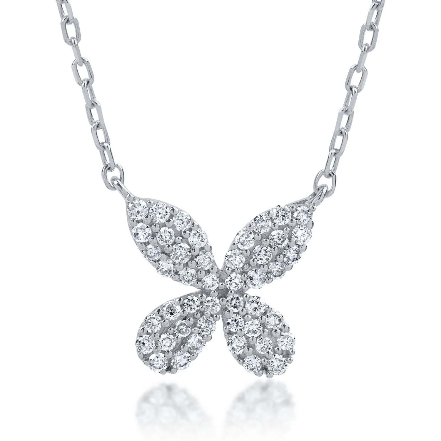White gold pendant necklace with 0.23ct diamonds