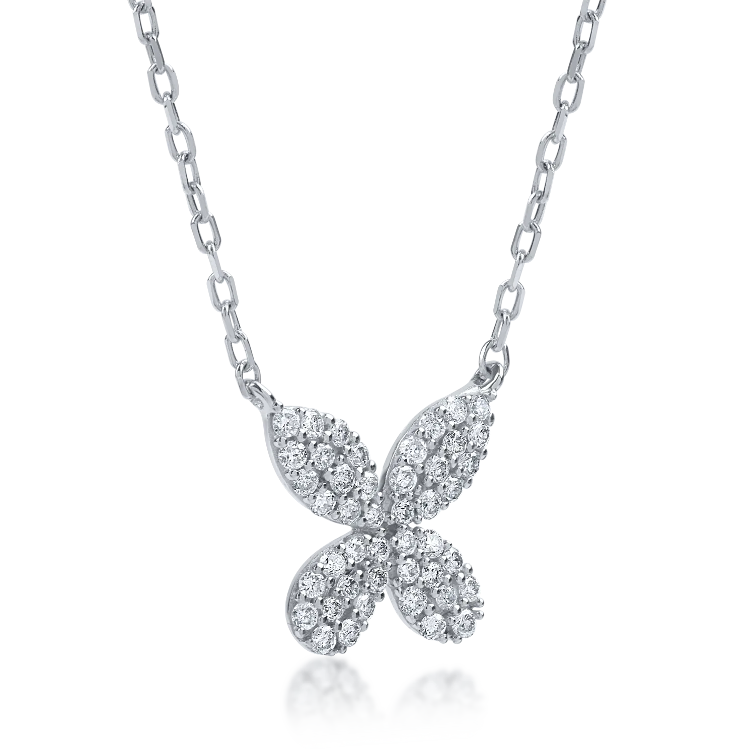 Fehér arany medál nyaklánc 0.23ct gyémántokkal