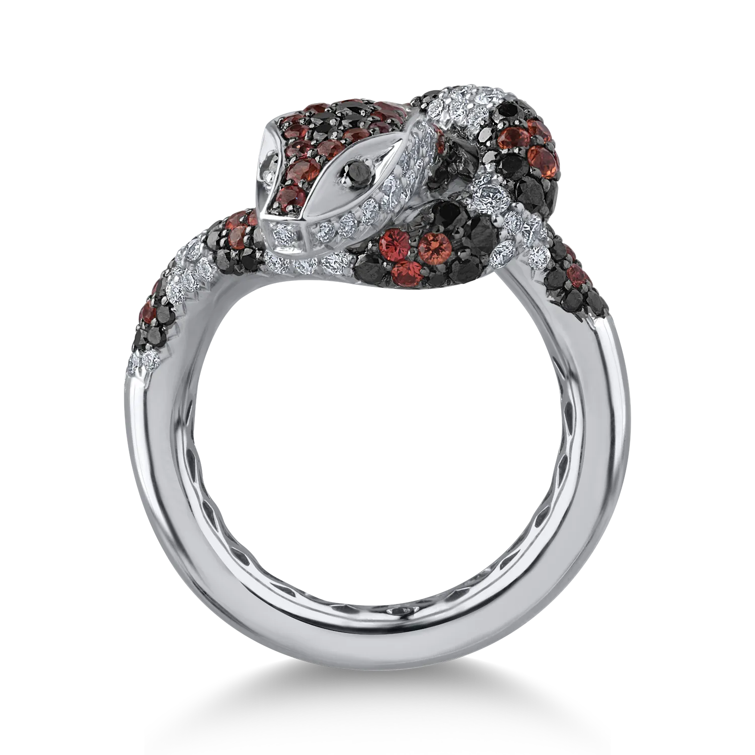 Inel din aur alb cu diamante de 1.52ct si safire de 0.59ct - imagine 2