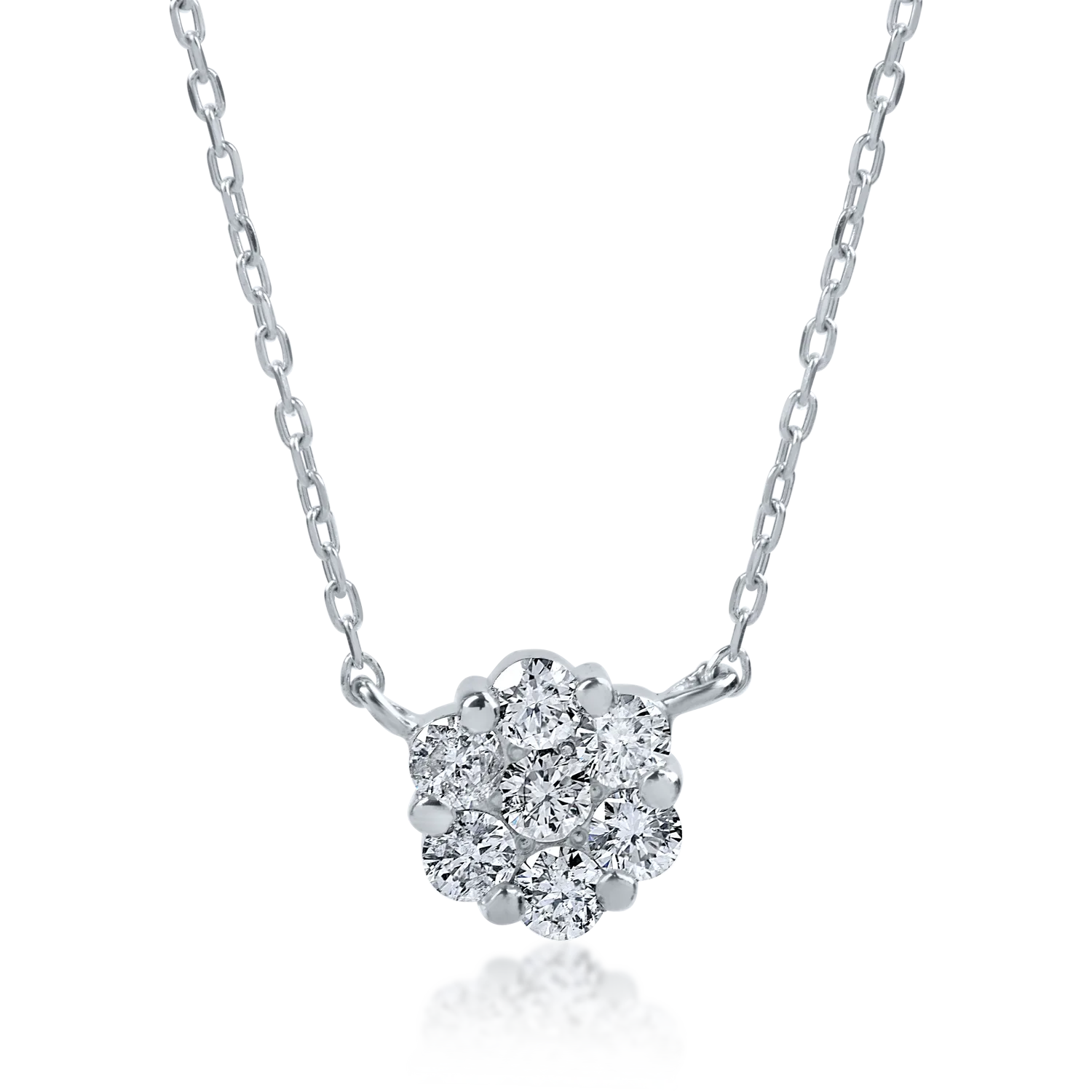 Fehér arany medál nyaklánc 0.21ct gyémántokkal