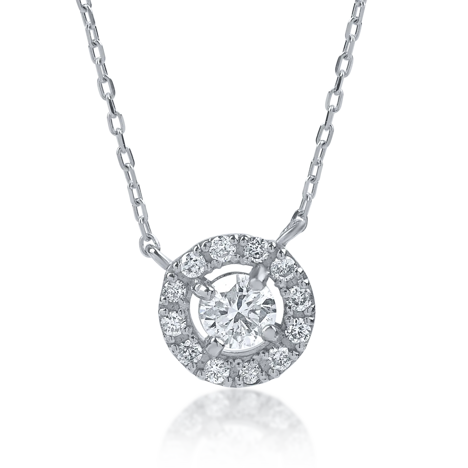 White gold pendant necklace with 0.2ct diamonds