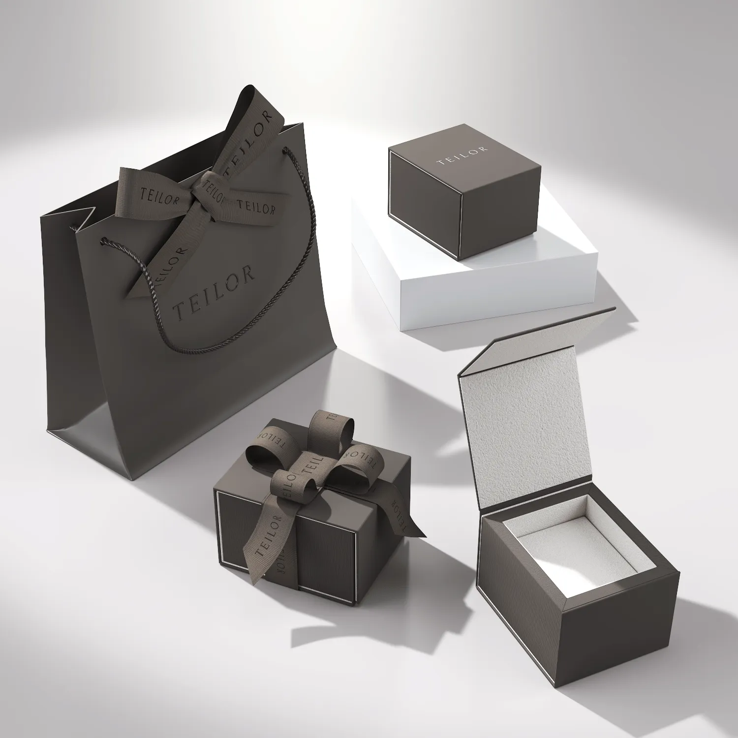 Naszyjnik z białego złota z diamentami o masie 0.16ct