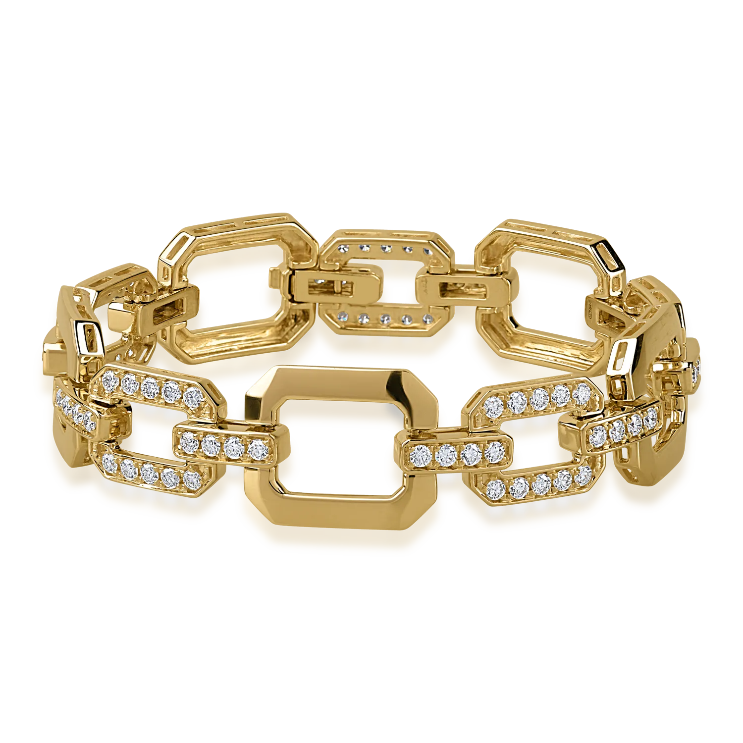 Yellow gold bracelet with 2.69ct diamonds