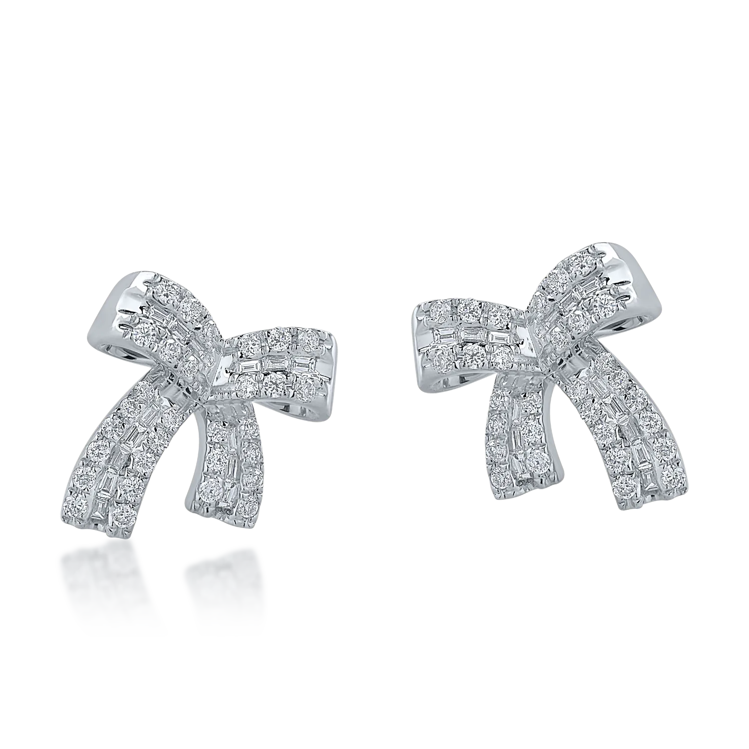 Cercei din aur alb cu diamante de 0.3ct-153704