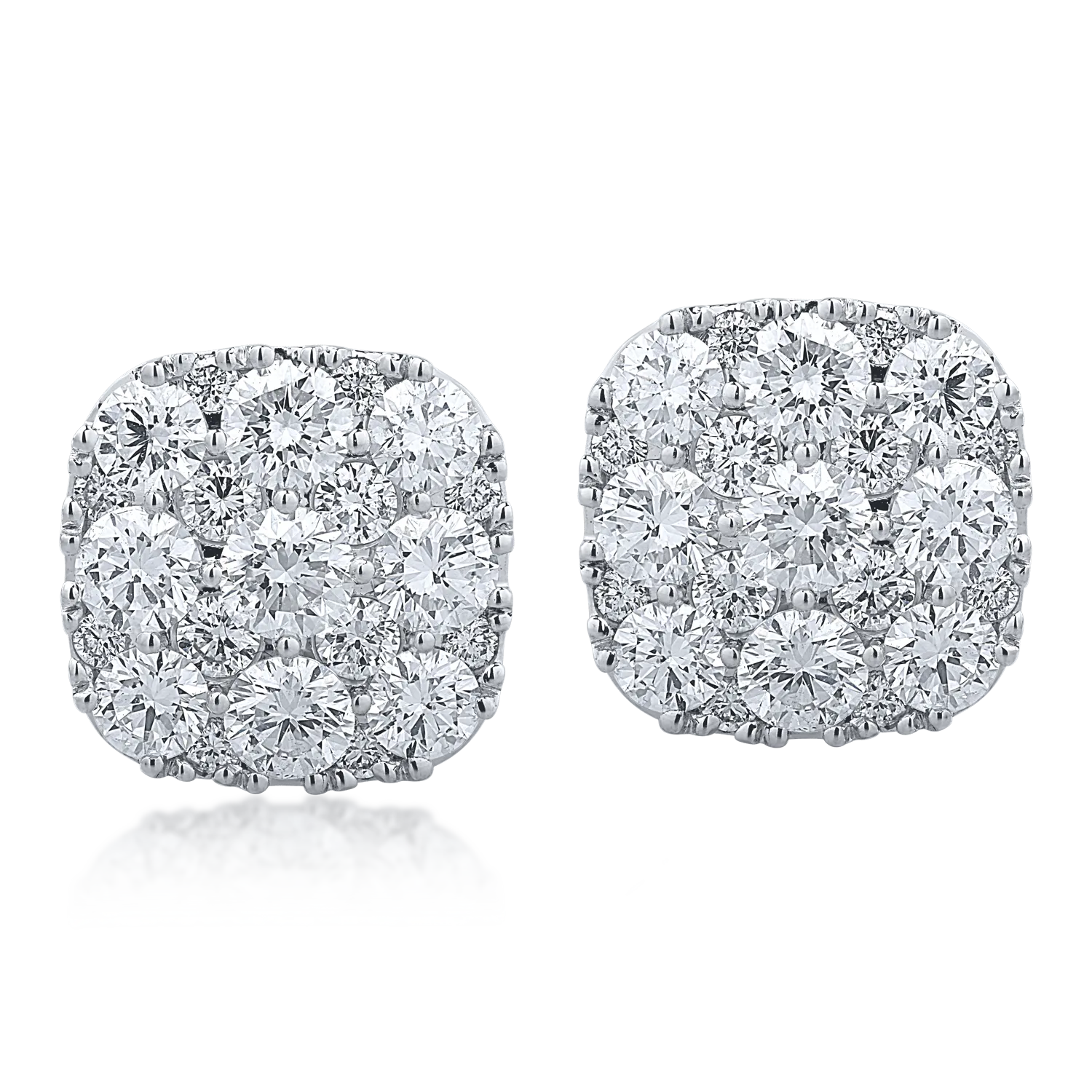 Fehér arany fülbevaló 2.41ct gyémántokkal