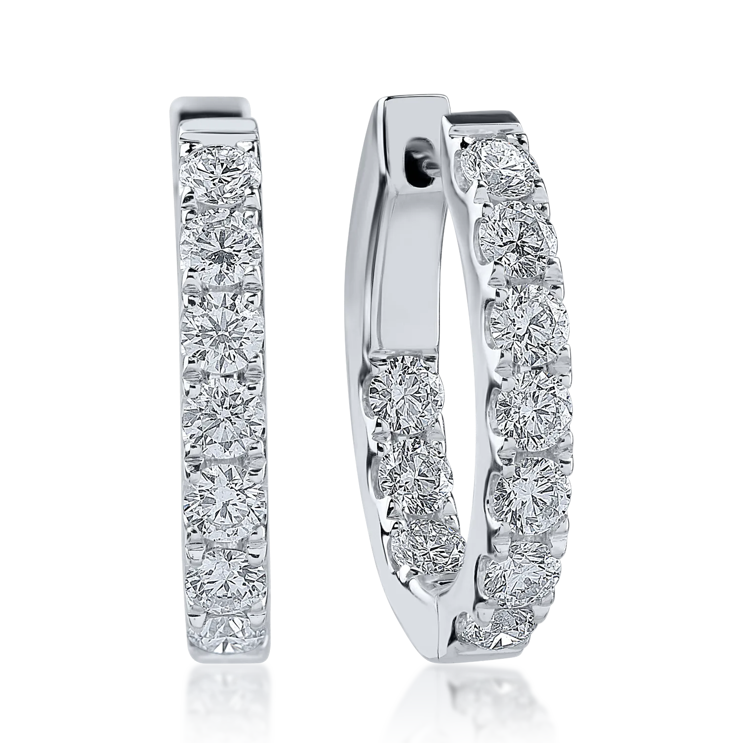 Обеци от бяло злато с 1.65ct диаманти
