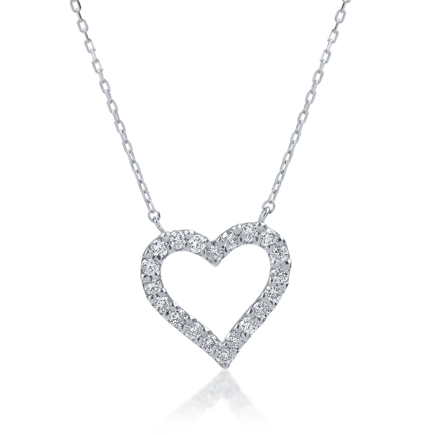 White gold pendant necklace with 0.2ct diamonds