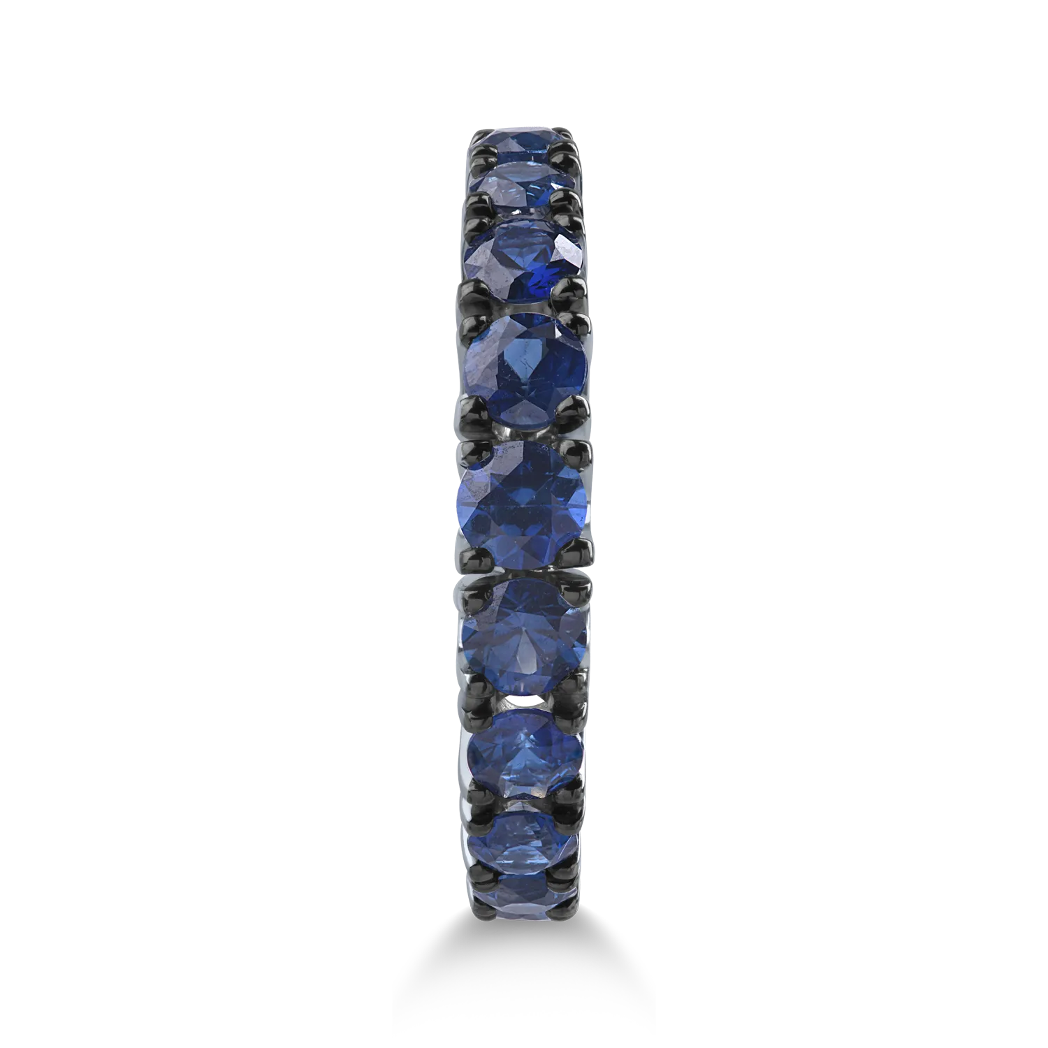 Inel semi eternity din aur alb cu safire de 1.96ct
