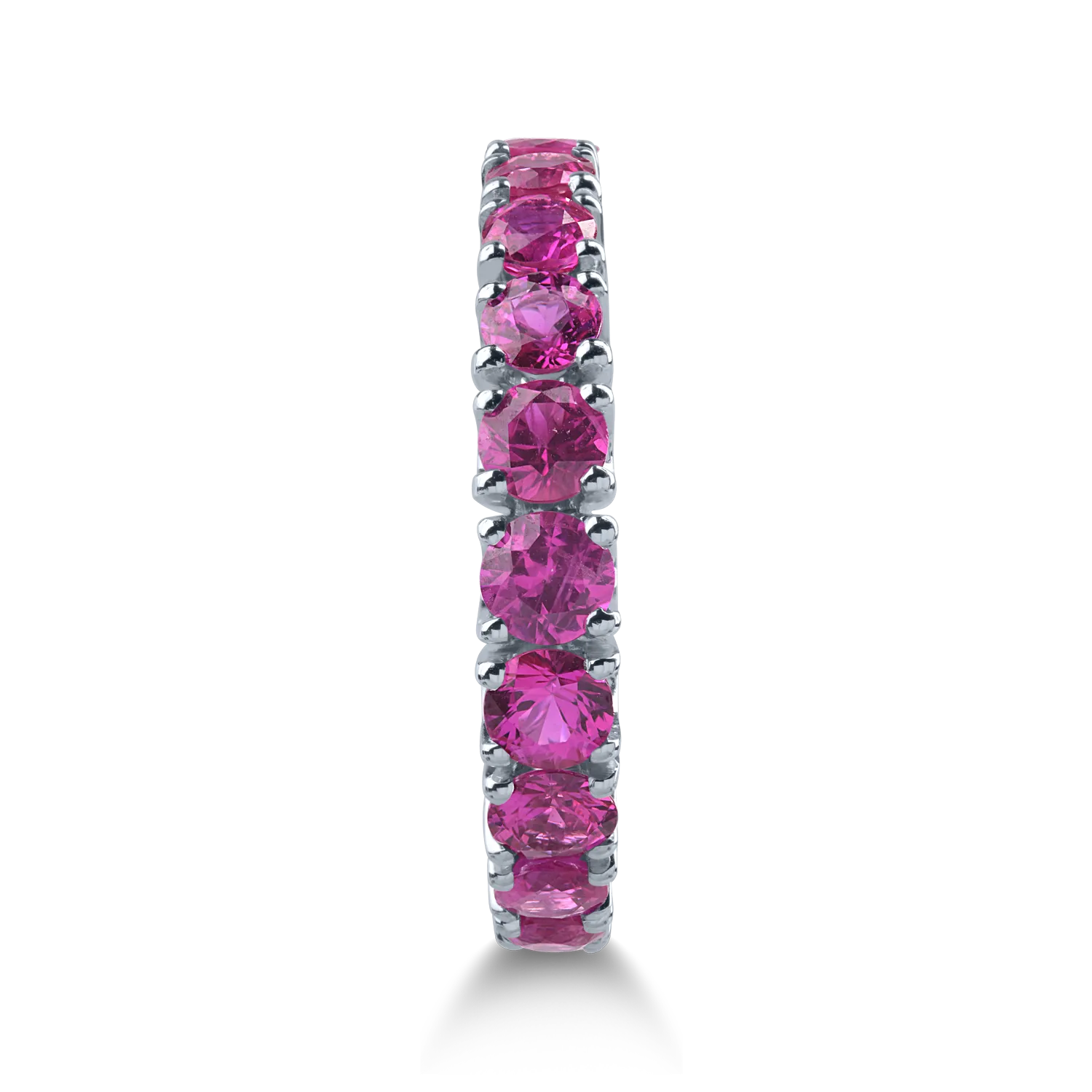 Fél örökkévalóság gyűrű fehér aranyból 2.2ct rubinokkal