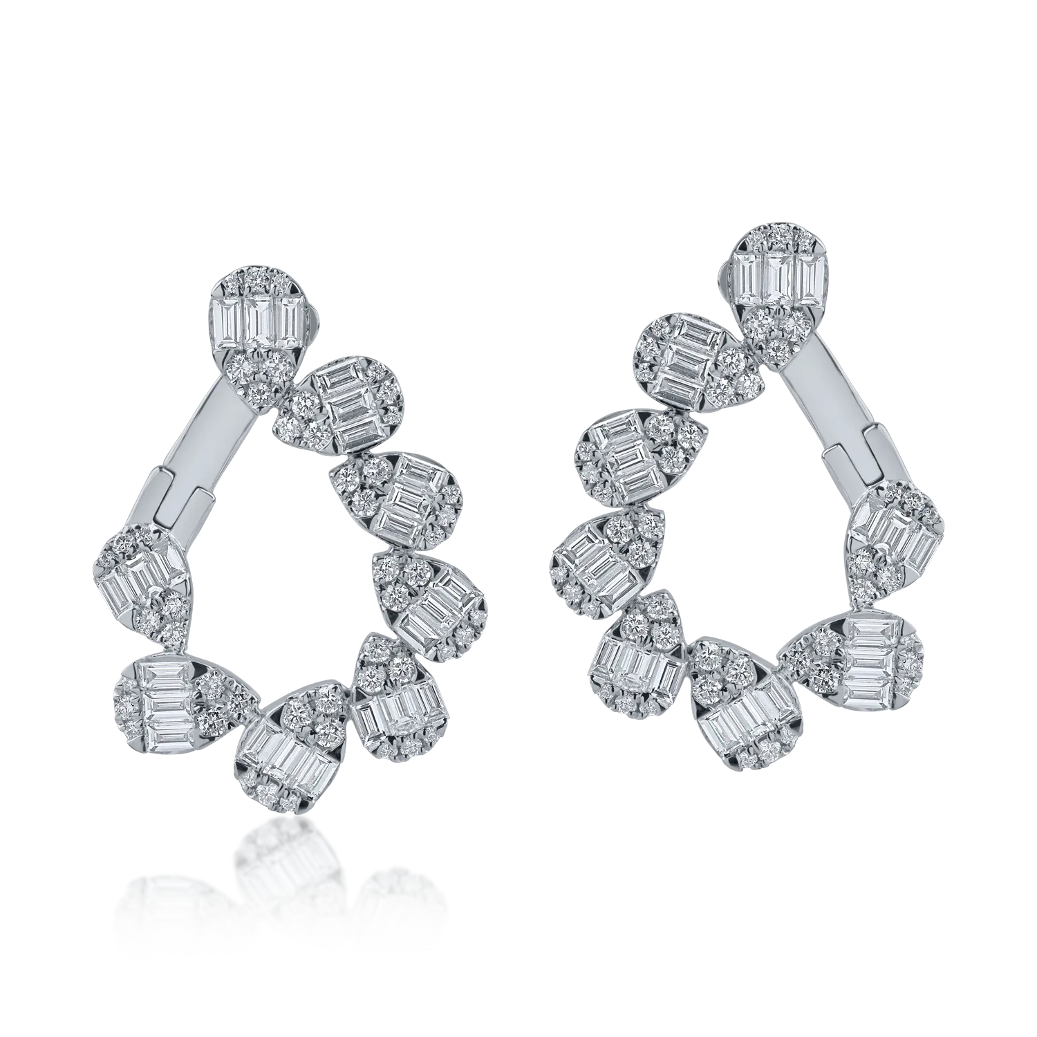 White gold earrings with 1.94ct diamonds