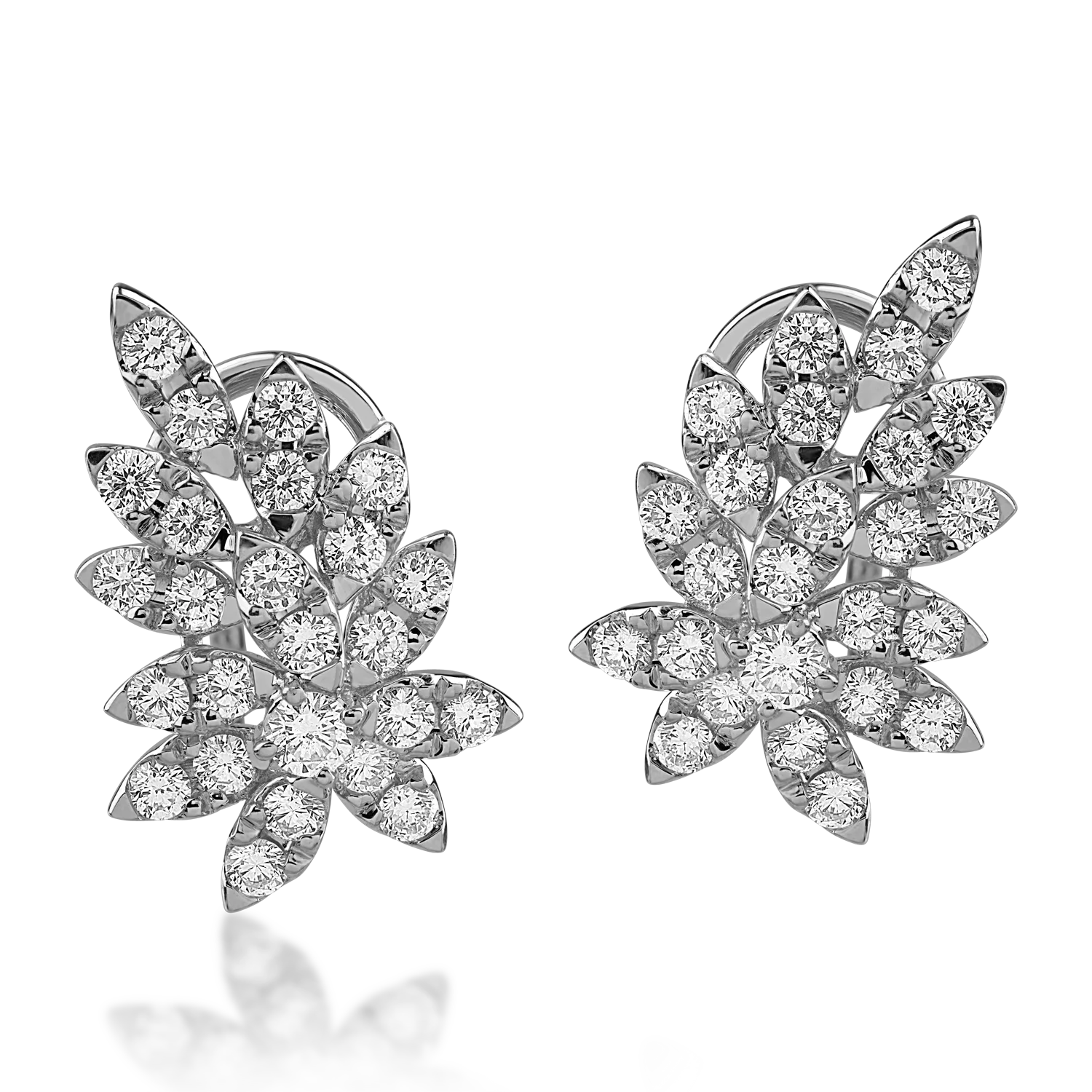 White gold earrings with 1.34ct diamonds