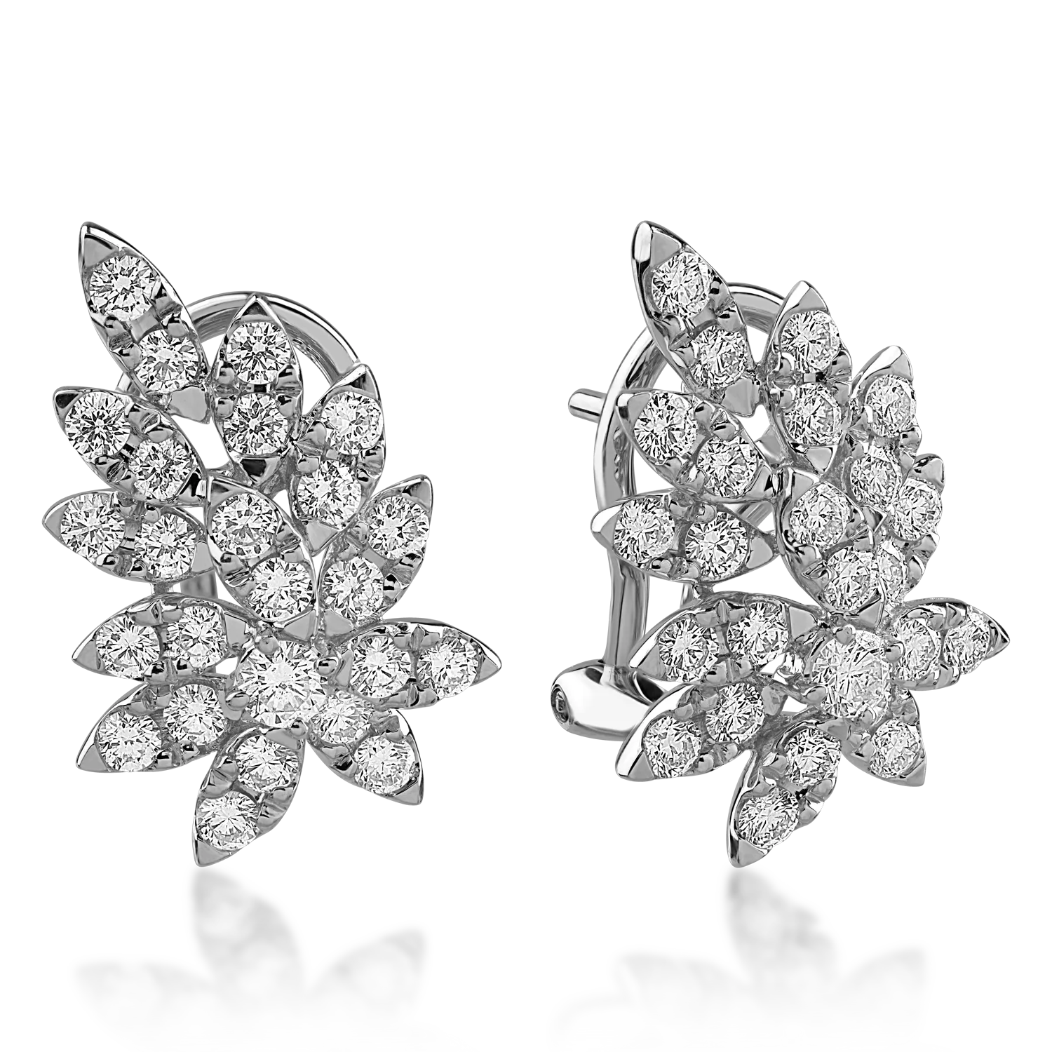 White gold earrings with 1.34ct diamonds