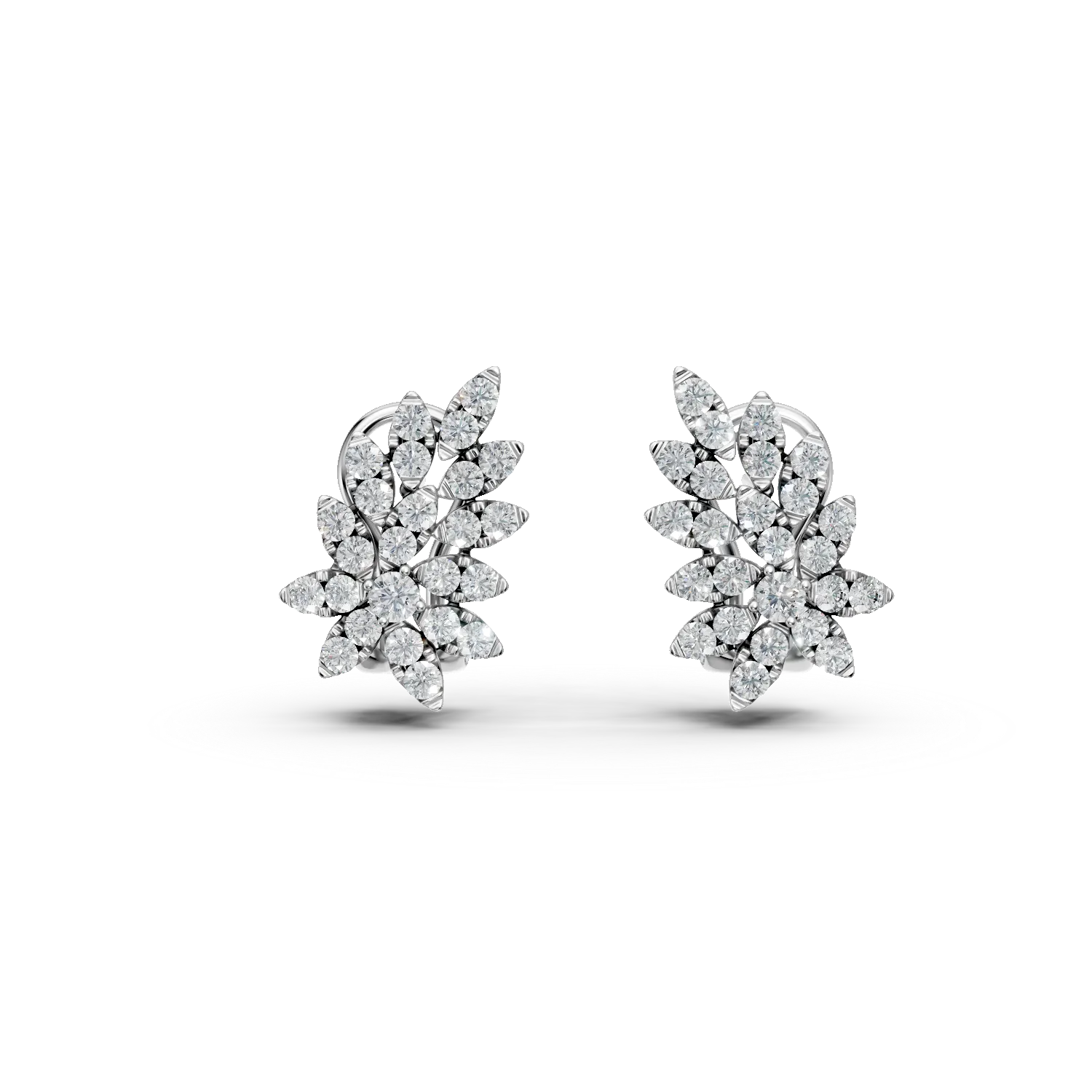 Cercei din aur alb cu diamante de 1.34ct