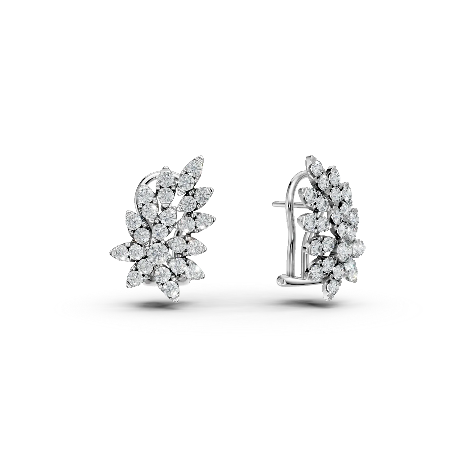 Cercei din aur alb cu diamante de 1.34ct