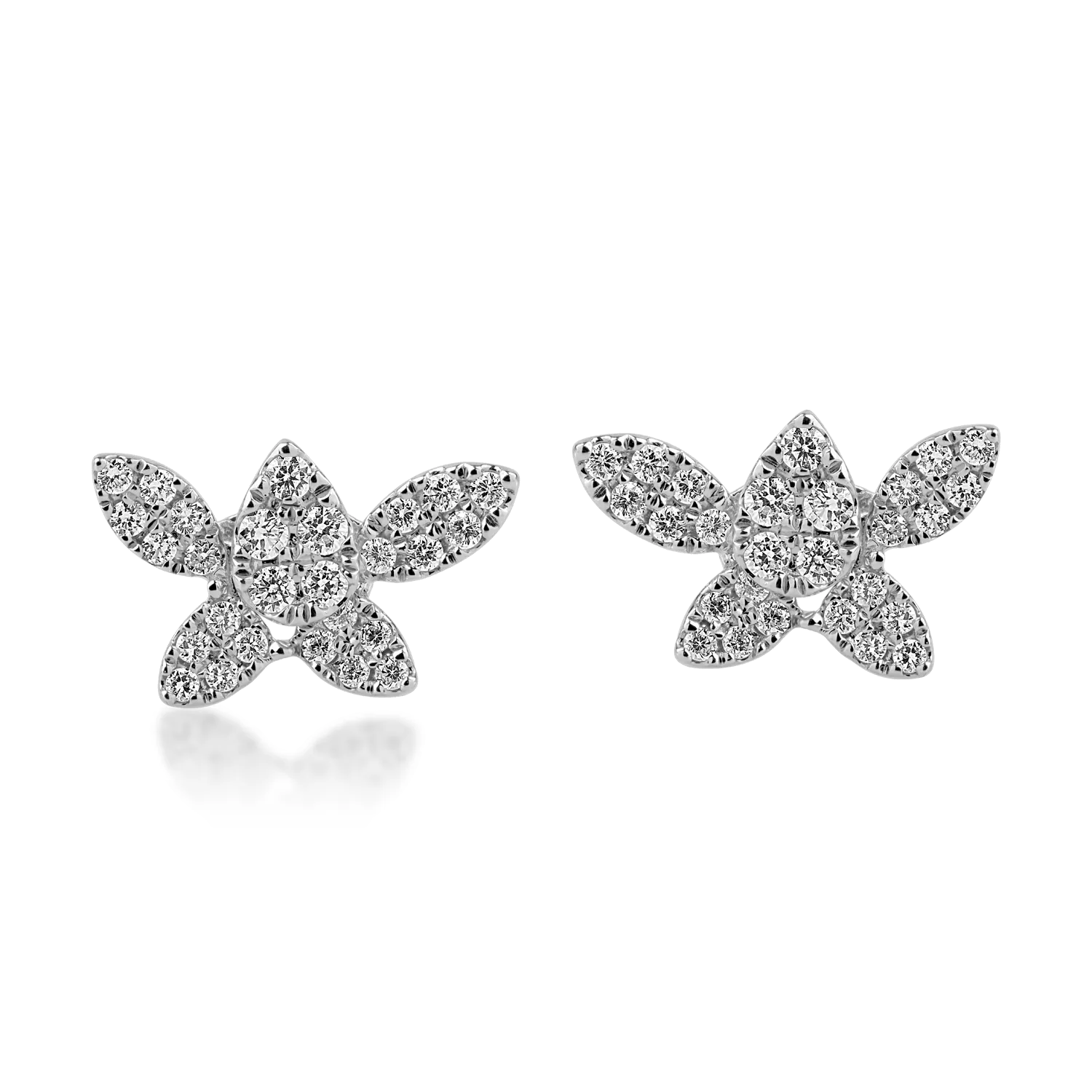 Cercei stud din aur alb cu diamante de 0.31ct-153817