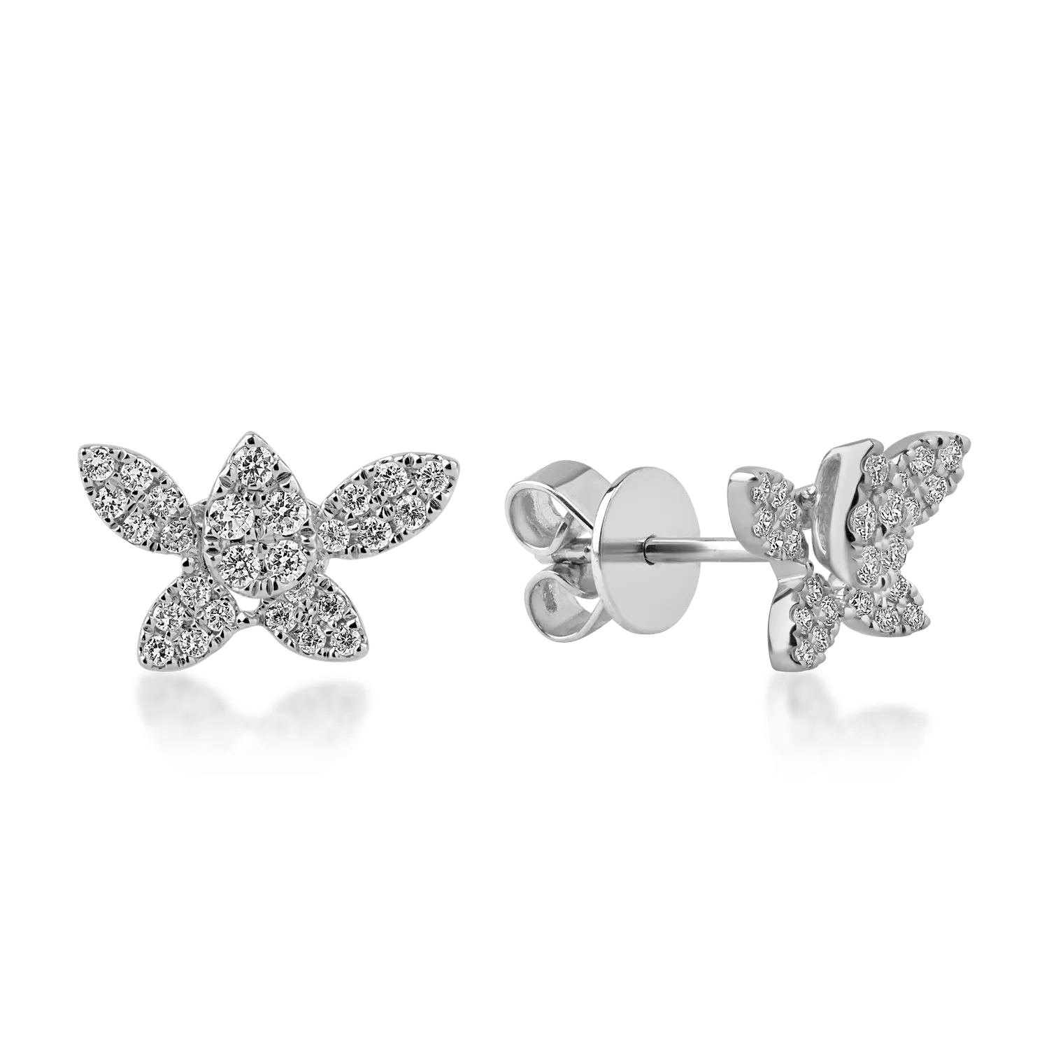 Fehér arany fülbevaló 0.31ct gyémánttal