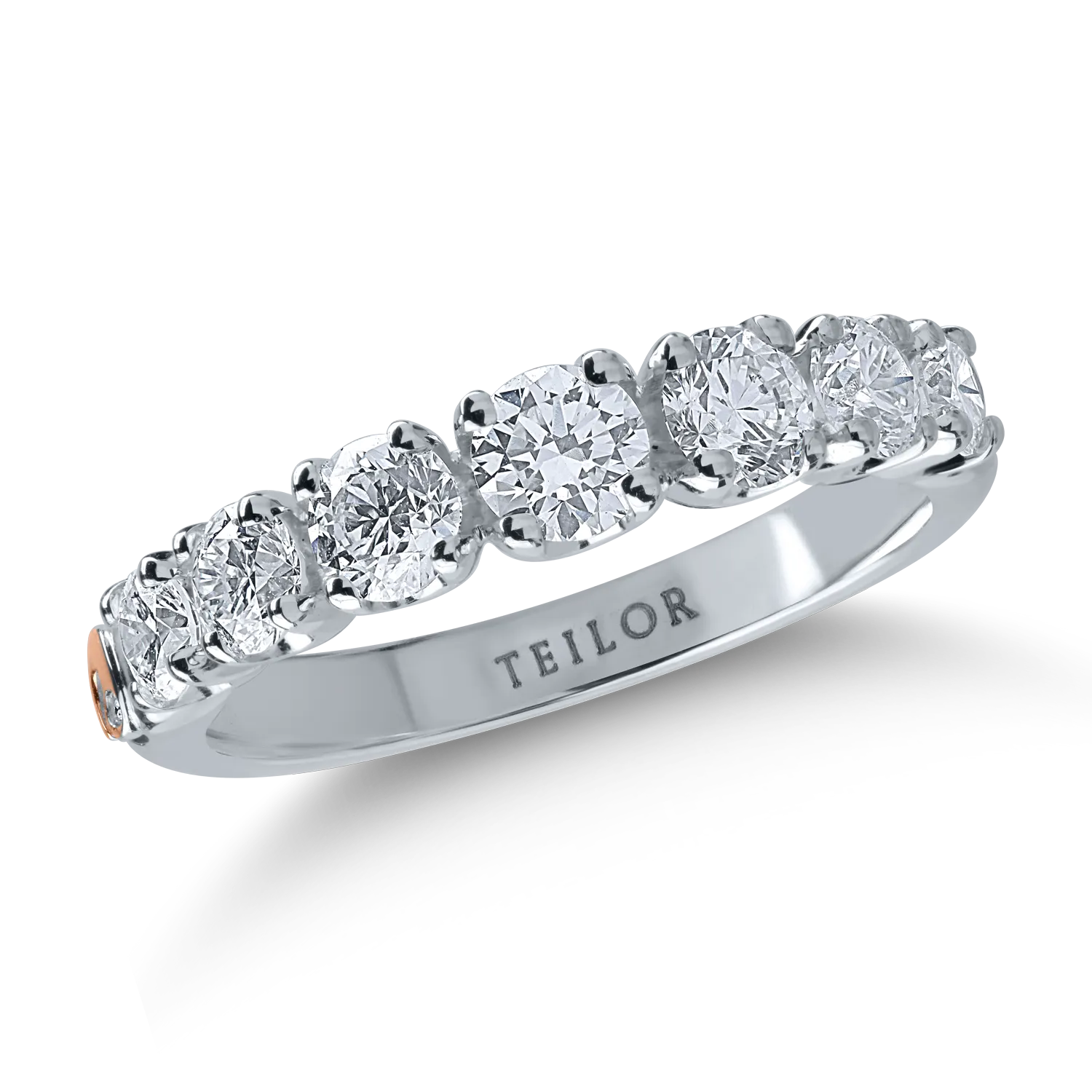 Fél örökkévalóság gyűrű fehér aranyból 1.2ct gyémántokkal